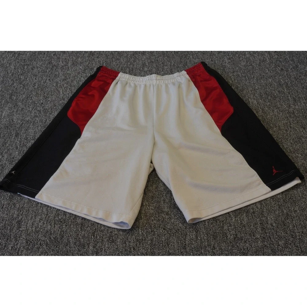 Jordan Durasheen Basketball Shorts Mens 2XL White Black Jumpman Logo Performance